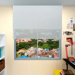 REGGIA - Cortina Enrollable 2en1 100x180cm Screen Gris