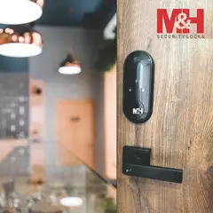 M&H SECURITY LOCKS - Cerrojo Digital De 1 Pasador Hc121+6511Et Negro