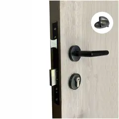 M&H SECURITY LOCKS - Kit Cerradura Entrada Principal 3520+809+Tope Negro