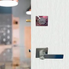 M&H SECURITY LOCKS - Kit Cerradura para Puertas de Entrada Principal 6511 + D103 Satin