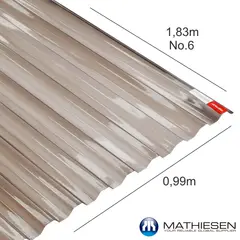 MATHIESEN - Teja Greca Bronce N6 183X99 cm 0.5mm Policarbonato