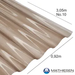 MATHIESEN - Teja P7 Bronce N10 305X92 Cm 0.7 Mm Policarbonato