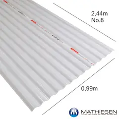 MATHIESEN - Teja Greca Opal N8 2.44x0.99 cm 0.5 mm Policarbonato