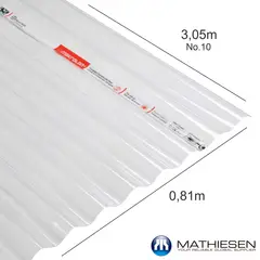 MATHIESEN - Teja N6 Roma Policarbonato Bronce 1.83X0.81X0.5mm