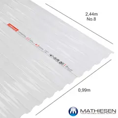 MATHIESEN - Teja Greca Cristal N8 2.44X0.99 Cm 0.5 Mm Pc