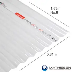 MATHIESEN - Teja N6 Roma Policarbonato Bronce 1.83X0.81X0.5mm