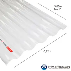 MATHIESEN - Teja P7 Cristal N10 305X92Cm 0.7Mm Policarbonato