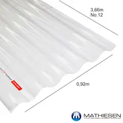 MATHIESEN - Teja P7 Cristal N12 366X92 Cm 0.7 Mm Policarbonat
