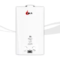 OKA - Calentador de Paso 6 Litros Tiro Natural Gas Natural