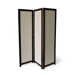 DIMI HOME - Biombo 170x135 Cm Morella Madera Wengue Tela Madre