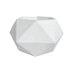 DE CONCRETO - Matera Adara de Cemento 10.6x18x10.8 cm Blanco