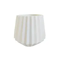 DE CONCRETO - Matera Salma de Cemento 11x12.5x7.5 cm Blanco