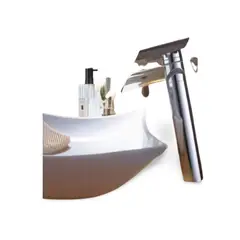 STYLOS EN BRONCE - Monocontrol Lavamanos Alto Cascada Canoa Transparente