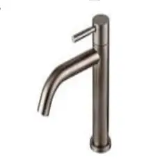 STYLOS EN BRONCE - Llave Lavamanos Baja Agua Fria Cuello Curvo Acero 304