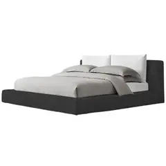 EKONOMODO COLOMBIA - Combo Cama Astoria con Colchón 1 Pillow 26 cm + Sabanas 120x140x190 Negro