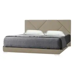 EKONOMODO COLOMBIA - Combo Cama Hampton con Colchón 1 Pillow 26 cm + Sabanas 130x120x190 Taupe