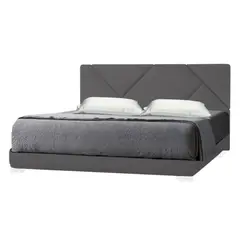 EKONOMODO COLOMBIA - Combo Cama Hampton con Colchón 1 Pillow 26 cm + Sabanas 130x120x190 Grsi Plata