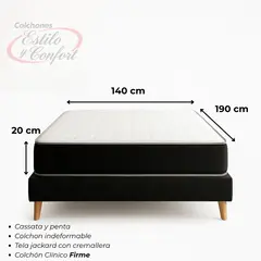 ESTILO Y CONFORT - Colchón Clinico en Cassata 140x190x20