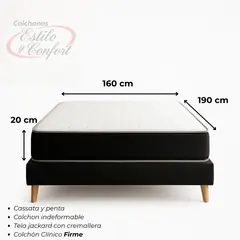 ESTILO Y CONFORT - Colchón Clinico en Cassata 160x190x20
