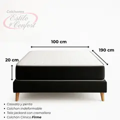 ESTILO Y CONFORT - Colchón Clinico en Cassata 100x190x20