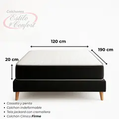 ESTILO Y CONFORT - Colchón Clinico en Cassata 120x190x20