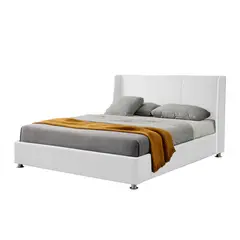 EKONOMODO COLOMBIA - Combo Cama Mousai con Colchón 1 Pillow 26 cm + Sabanas 130x160x190 Blanco