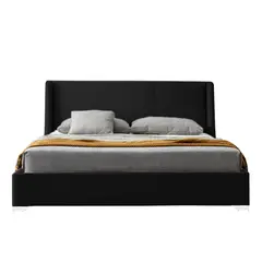 EKONOMODO COLOMBIA - Combo Cama Mousai con Colchón 1 Pillow 26 cm + Sabanas 120x140x190 Negro