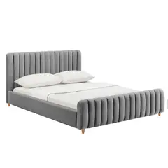 EKONOMODO COLOMBIA - Combo Cama Vitale con Colchón 1 Pillow 26 cm + Sabanas 130x160x190 Gris Plata