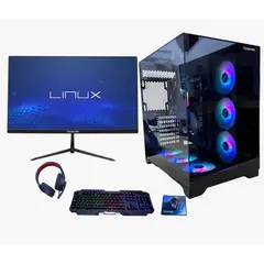 COMPUMAX - Computador Gaming 23.8" Procesad AMD Ryzen 5 5600GT 16GB SSD 500GB Linux Negro