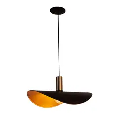 ILUMECO - Lampara Colgante Capoly 1 Luz E27 Negro