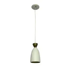 ILUMECO - Lámpara Colgante Balita 1 Luz E27 Blanco