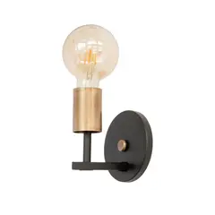 ILUMECO - Aplique De Pared Tabira 1 Luz E27 Bronce