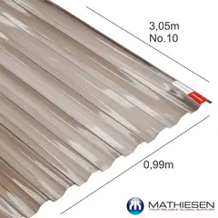 MATHIESEN - Teja Greca Bronce N6 183X99 cm 0.5mm Policarbonato