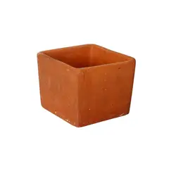 JARDINEROS - Matera Arcilla Cuadrada 20x16x20cm Terracota