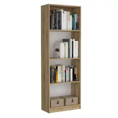 VIRTUAL MUEBLES - Biblioteca Home 180x63x30cm Macadamia