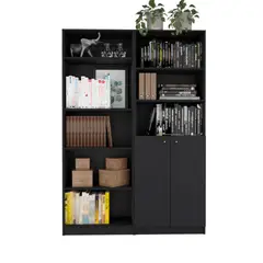 VIRTUAL MUEBLES - Combo Home Wengue Incluye 2 Bibliotecas