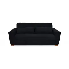 HOGAR VENECIA - Sofá Cama 3 puestos Hannover Tela 85x210x89 Negro