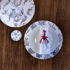 GENERICO - Setx4 Individuales de 33 cm + 4 Portavasos 10cm Ref.oceano