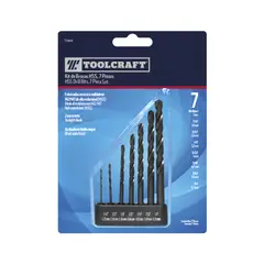 TOOLCRAFT - Juego de 7 Brocas Acero Rápido Hss 1/16'' a 1/4''