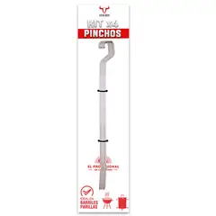 STEAK AND BEER - Set x 4 Pinchos Universal para cualquier tipo de Asador - Barril/Parrilla
