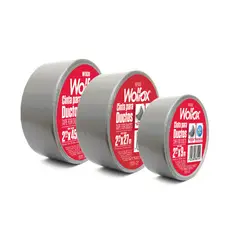 WOLFOX - Cinta para Ducto 45 m x 48 Mm Gris Hot Melt