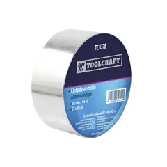 TOOLCRAFT - Cinta para Ducto 45 m Hoja de Aluminio 50 Mm