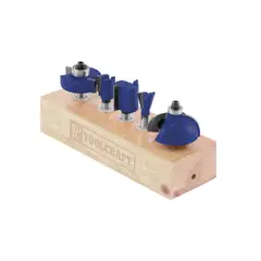 TOOLCRAFT - Set de 5 Fresas para Ruteadora Estuche de Madera