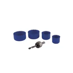 TOOLCRAFT - Juego de Sierra Copas 5 Piezas Madera y Aluminio
