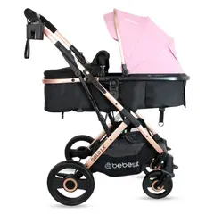BEBESIT - Coche para Bebé Tipo Moises Gold Lx Rosado