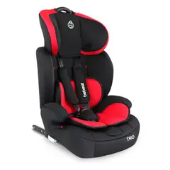 BEBESIT - Silla para Carro Bebé Asiento Booster Grupo 1-2-3 Trio Isofix Rojo