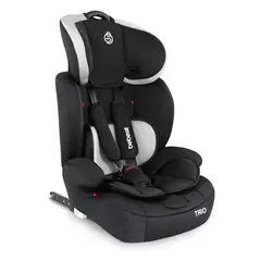 BEBESIT - Silla para Carro Bebé Asiento Booster Grupo 1-2-3 Trio Isofix Gris