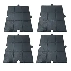 CMARKET - Tapete Piso Lamina En Caucho X4 Und Cuadriculado Trafico Pesado 50x50x1cm