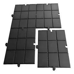 CMARKET - Tapete Piso Lamina En Caucho X8 Und Cuadriculado Trafico Pesado 50x50x1cm