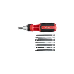 MILWAUKEE - Destornillador Multipunta con Trinquete y Punta Magnética para Alto Torque